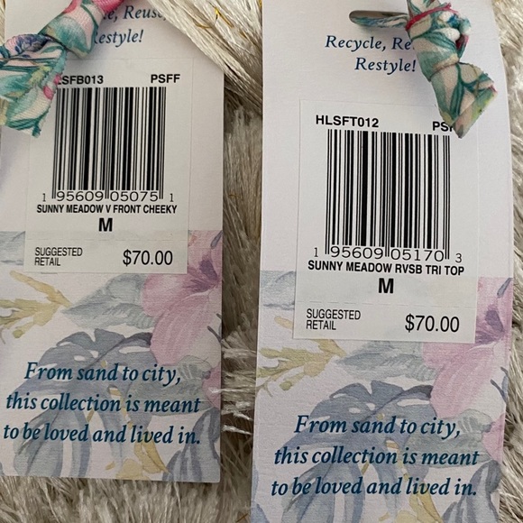 LoveShackFancy X Hurley Sunny Meadow Bikini M NWT - Picture 11 of 13